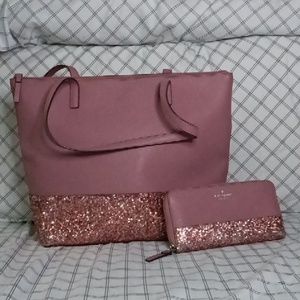 Kate Spade tote and matching wallet